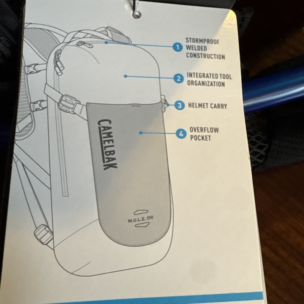 Camelbak M.U.L.E.® Evo 12 Hydration Pack Hiking, Running, Black, New W/Tags - Picture 10 of 12